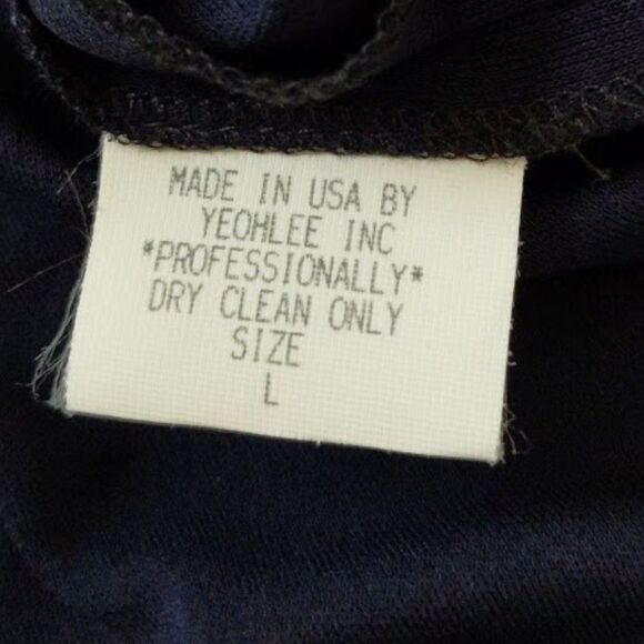 Vintage Yeohlee New York Tunic Blouse Navy Blue Shoulder Pads Size Large - Picture 9 of 14